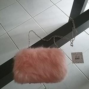 Furry evening bag nwt